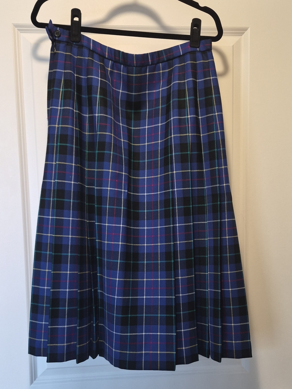 Pendleton Blue Plaid Pleated Skirt